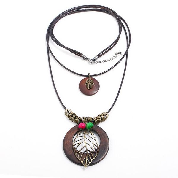 chains fashion vintage hamsa hand leaf pendant necklace multilayer long leather alloy wood statement casual retro women jewelry, Silver
chains fashion vintage hamsa hand leaf pendant necklace multilayer long leather alloy wood statement casual retro women jewelry, Silver
