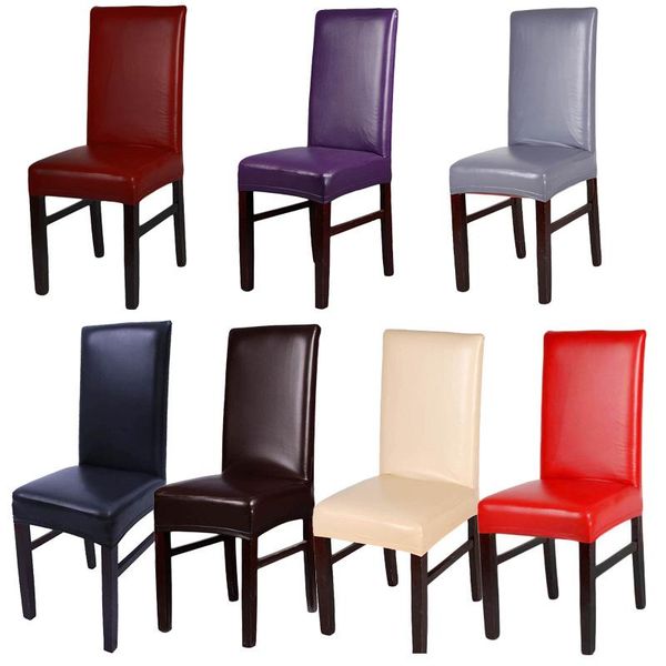 1pcs pure color pu leather fabric material waterproof dining seat chair covers el banquet protector
1pcs pure color pu leather fabric material waterproof dining seat chair covers el banquet protector