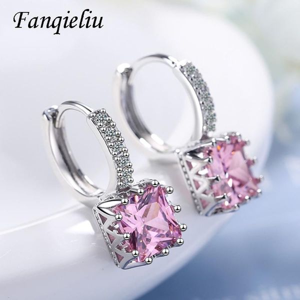 dangle & chandelier fanqieliu square pink crystal luxury jewelry solid 925 sterling silver drop earrings for women fql21014
dangle & chandelier fanqieliu square pink crystal luxury jewelry solid 925 sterling silver drop earrings for women fql21014