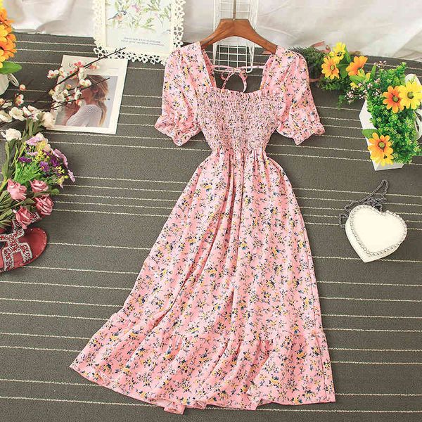 bohemian summer women dress elegant short puff sleeve a-line square collar vestidos verano casual high waist floral 210426, Black;gray
bohemian summer women dress elegant short puff sleeve a-line square collar vestidos verano casual high waist floral 210426, Black;gray
