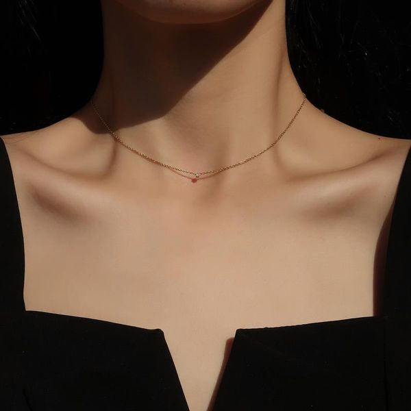 chains super mini drill zircon necklace female contracted joker fold manual shanzuan clavicle chain, Silver
chains super mini drill zircon necklace female contracted joker fold manual shanzuan clavicle chain, Silver