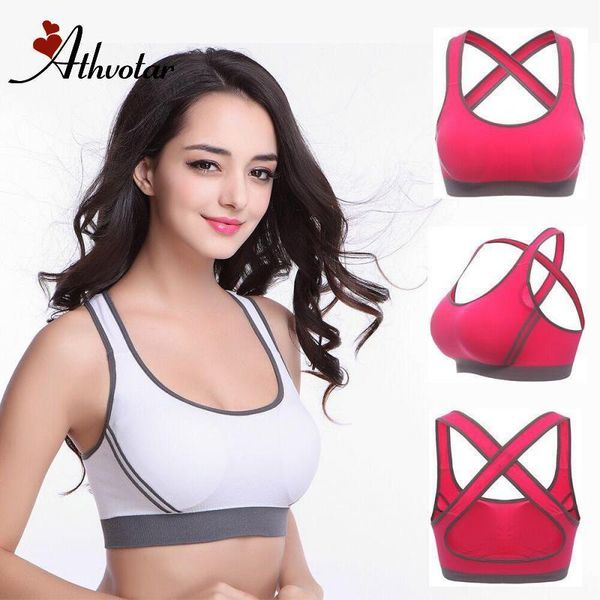 gym clothing athvotar yoga sports bra seamless cross beauty back fitness gathered shockproof running exercise vest underwear, White;black
gym clothing athvotar yoga sports bra seamless cross beauty back fitness gathered shockproof running exercise vest underwear, White;black