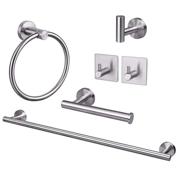towel racks 6-piece set bathroom set, bar include 24 inch bar+towel ring+toilet paper holder+3 robe hook
towel racks 6-piece set bathroom set, bar include 24 inch bar+towel ring+toilet paper holder+3 robe hook