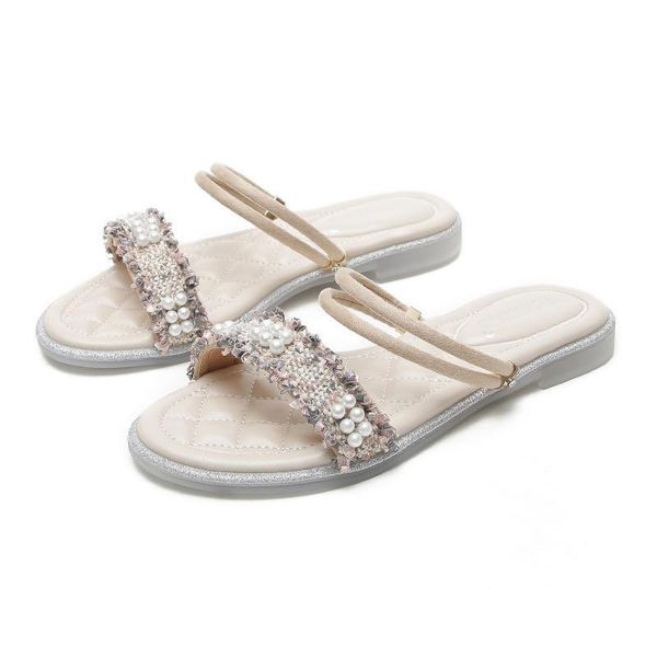 slippers women's summer 2021 fashion sandals wear a pearl word with two and flat bottom large size wom, Black
slippers women's summer 2021 fashion sandals wear a pearl word with two and flat bottom large size wom, Black