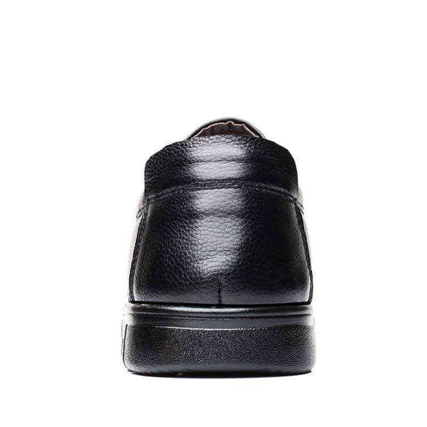 dress shoes new men genuine leather breathable middle aged business round toe wedding footwear male flat 220223, Black
dress shoes new men genuine leather breathable middle aged business round toe wedding footwear male flat 220223, Black