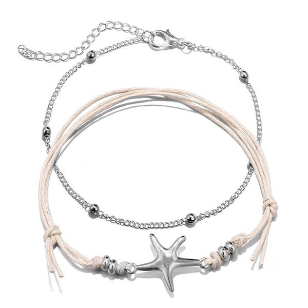 charm bracelets aeclvr 2pcs/set starfish bracelet for women silver metal chain lovely ladies daily party jewelry accessories gift, Golden;silver
charm bracelets aeclvr 2pcs/set starfish bracelet for women silver metal chain lovely ladies daily party jewelry accessories gift, Golden;silver