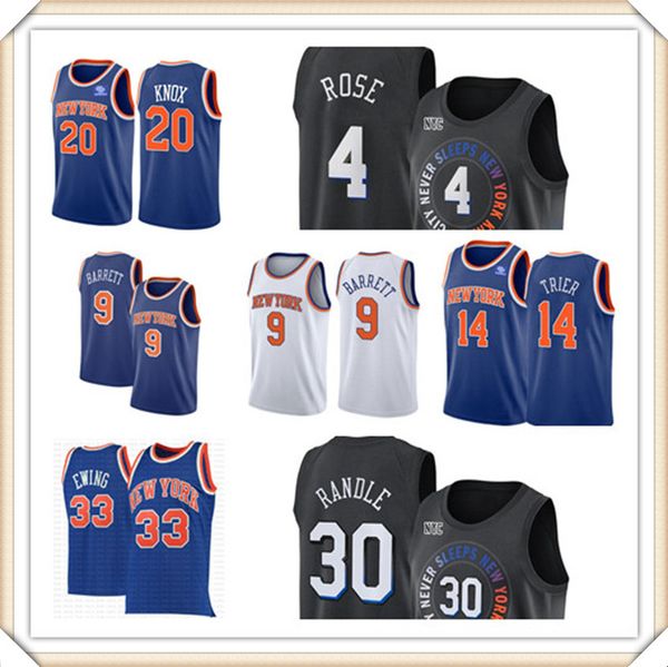 rj 9 barrett derrick 4 rose julius 30 randle allonzo 14 trier patrick 33 ewing basketball jerseys, Black;red
rj 9 barrett derrick 4 rose julius 30 randle allonzo 14 trier patrick 33 ewing basketball jerseys, Black;red