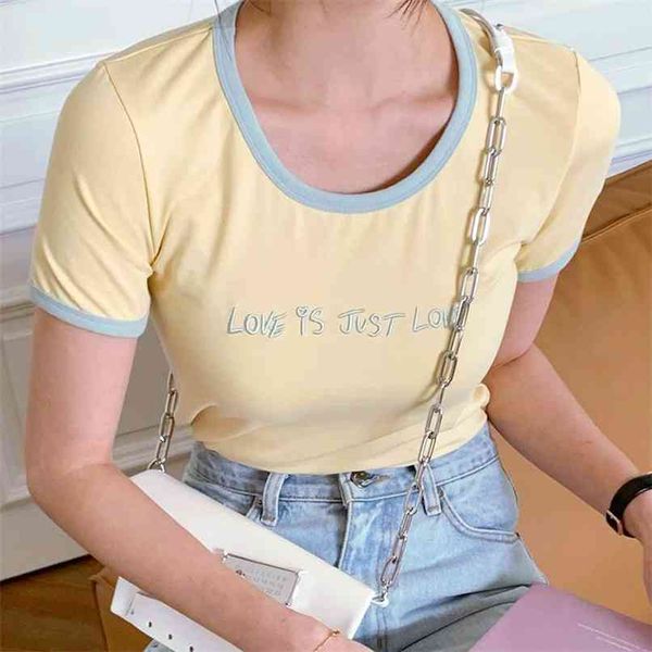 south korea chic summer round neck pullover front and back embroidery letters slim fit short sleeve t-shirt 210529, White
south korea chic summer round neck pullover front and back embroidery letters slim fit short sleeve t-shirt 210529, White