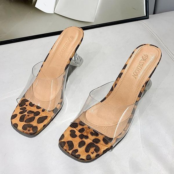 big shoes 34-42 leopard print sandals open toe high heels women transparent slippers clear zapatillas mujer casa, Black
big shoes 34-42 leopard print sandals open toe high heels women transparent slippers clear zapatillas mujer casa, Black