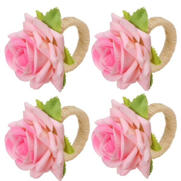 napkin rings 4pcs flower faux pink rose serviette buckles holder for table decoration wedding thanksgiving day handmade
napkin rings 4pcs flower faux pink rose serviette buckles holder for table decoration wedding thanksgiving day handmade