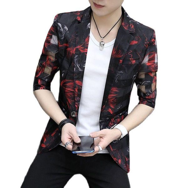 men's jackets small suit 2021 seven-point sleeve jacket youth solid color short trend hollow korean slim thin, Black;brown
men's jackets small suit 2021 seven-point sleeve jacket youth solid color short trend hollow korean slim thin, Black;brown