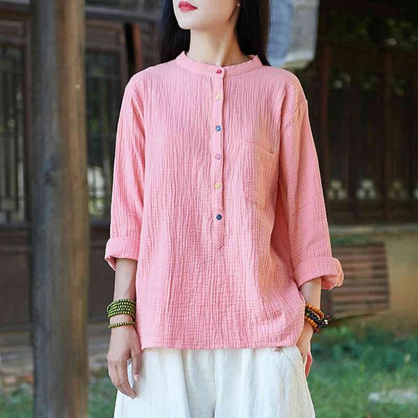 polo aransue spring summer cotton shirt and linen women's clothing soft retro shirts long sleeves, White
polo aransue spring summer cotton shirt and linen women's clothing soft retro shirts long sleeves, White