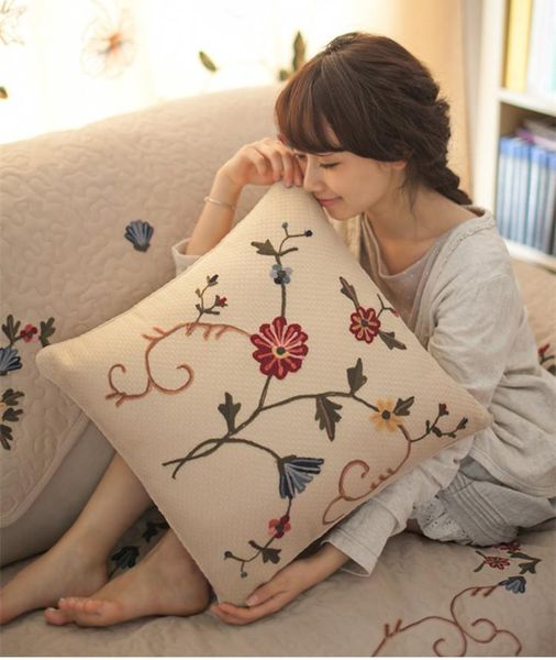 rustic style handmade emroidered nature life sofa back cushion cover 45*45cm comfortable cotton linen cushion/decorative pillow
rustic style handmade emroidered nature life sofa back cushion cover 45*45cm comfortable cotton linen cushion/decorative pillow