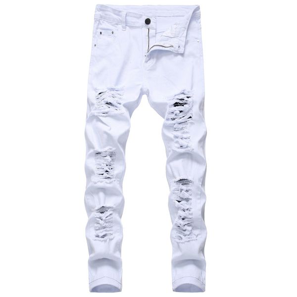 men's denim white tight and casual jeans, elastic, hip-hop, fashion, novelty, Blue
men's denim white tight and casual jeans, elastic, hip-hop, fashion, novelty, Blue