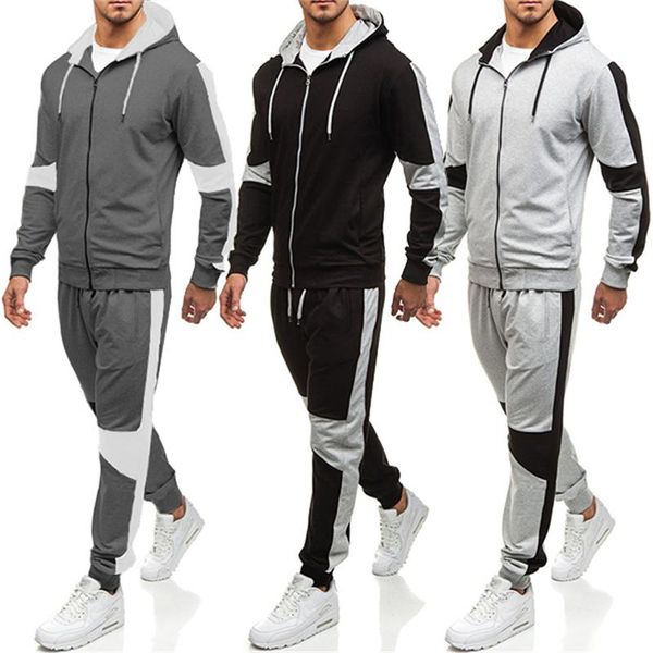 men's tracksuits 2021 brand man tracksuit sets sportswear zipper hoodies+pants male casual sweatshirts coat sports suits clothing, Gray
men's tracksuits 2021 brand man tracksuit sets sportswear zipper hoodies+pants male casual sweatshirts coat sports suits clothing, Gray