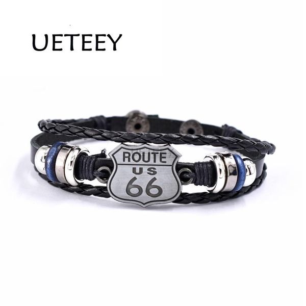 route 66 mother's road multilayer cowhide bracelet gift jewelry stainless steel men's and women's leather woven charm bracele, Golden;silver
route 66 mother's road multilayer cowhide bracelet gift jewelry stainless steel men's and women's leather woven charm bracele, Golden;silver