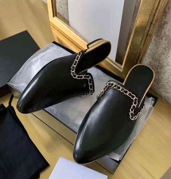 comfortable fashion women's sandals ladies leather slippers metal chain loafers shoes female casual sandal c22954, Black
comfortable fashion women's sandals ladies leather slippers metal chain loafers shoes female casual sandal c22954, Black
