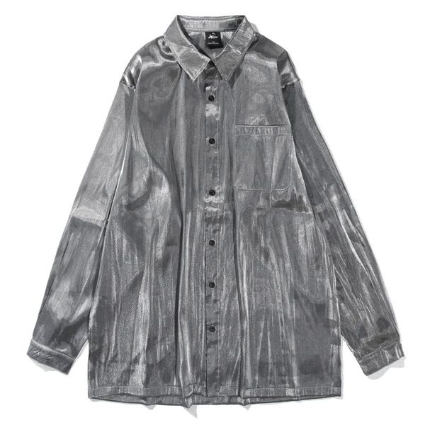 men's casual shirts 2021 men long sleeve streetwear soft hip hop loose button coats fashion harajuku, White;black
men's casual shirts 2021 men long sleeve streetwear soft hip hop loose button coats fashion harajuku, White;black