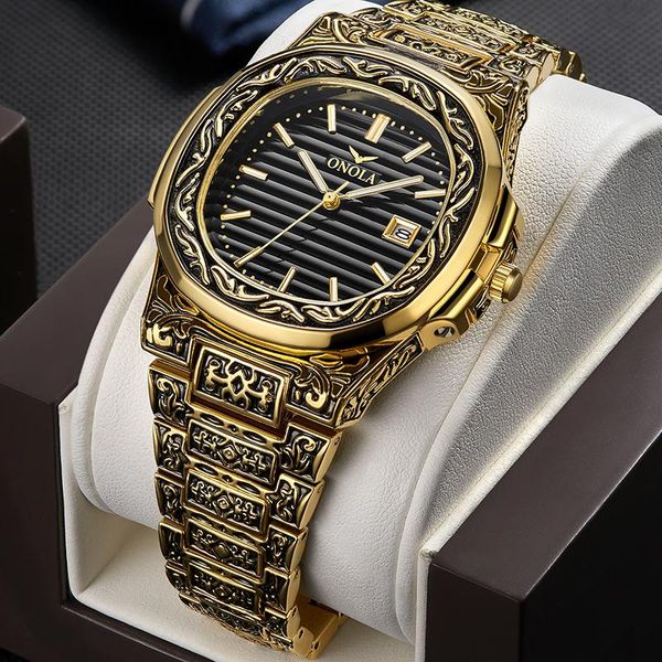wristwatches onola watches men fashion classic vintage men's waterproof steel watch gold luxury, Slivery;brown
wristwatches onola watches men fashion classic vintage men's waterproof steel watch gold luxury, Slivery;brown