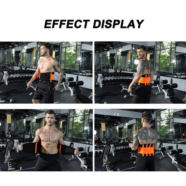 adjustable waist belt sports fitness slimming training protective brace relief back pain sweat jt-drop ship support, Black;gray 
adjustable waist belt sports fitness slimming training protective brace relief back pain sweat jt-drop ship support, Black;gray