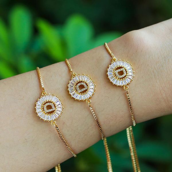 fashion 26 a-z initial copper pave setting cubic zircon letter charm bracelets adjustable chain for women lovers jewelry gift, Golden;silver
fashion 26 a-z initial copper pave setting cubic zircon letter charm bracelets adjustable chain for women lovers jewelry gift, Golden;silver