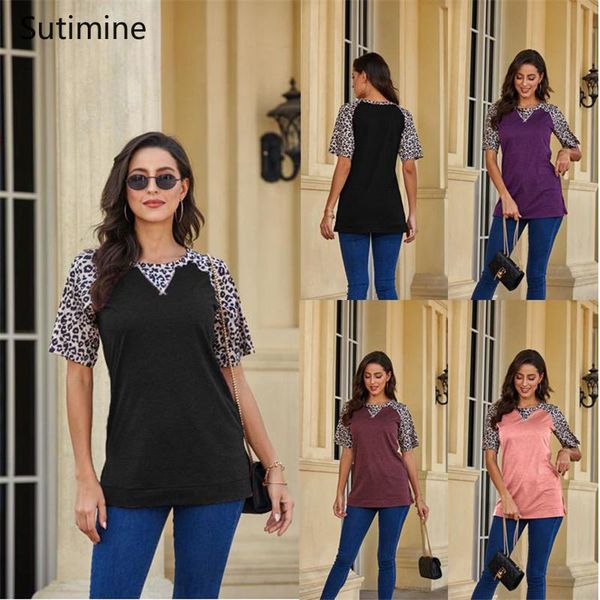 women's t-shirt sutimine 2021 summer t shirt women patchwork fake two piece elegant casual loose short sleeve oversized, White
women's t-shirt sutimine 2021 summer t shirt women patchwork fake two piece elegant casual loose short sleeve oversized, White