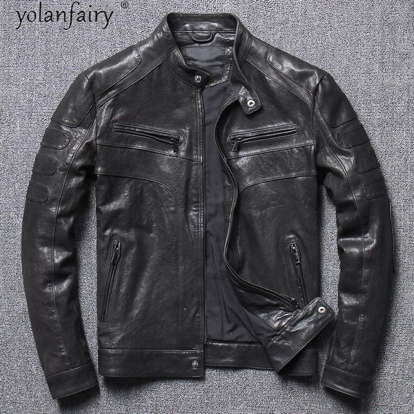 men's leather & faux genuine jacket men 100% sheepskin coat motorcycle mens jackets and coats spring 2021 chaquetas hombre pph5002, Black
men's leather & faux genuine jacket men 100% sheepskin coat motorcycle mens jackets and coats spring 2021 chaquetas hombre pph5002, Black