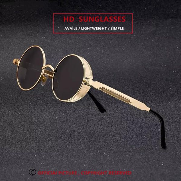 sunglasses 2021classic gothic steampunk designer men and women retro round metal frame uv40, White;black
sunglasses 2021classic gothic steampunk designer men and women retro round metal frame uv40, White;black