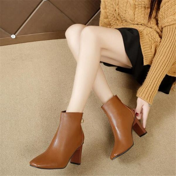 autumn and winter women's boots high heel fashion wild square root non-slip warm casual shoes women, Black
autumn and winter women's boots high heel fashion wild square root non-slip warm casual shoes women, Black