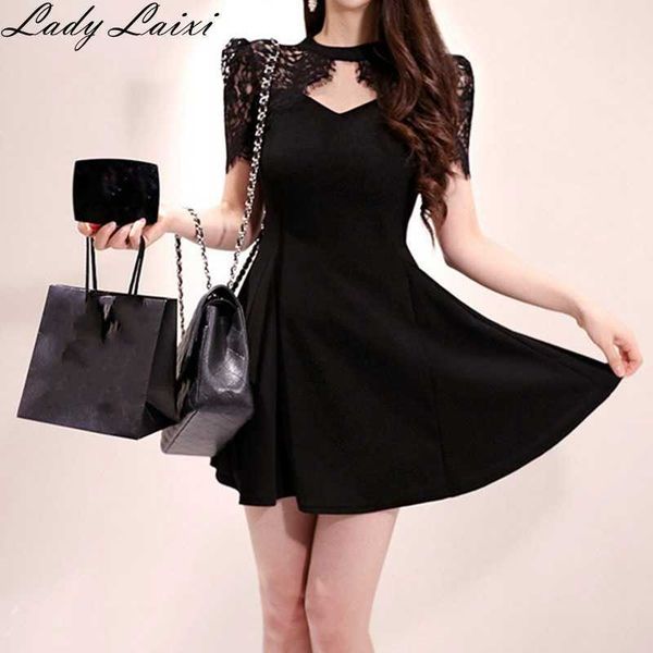 see through lace patchwork dress women summer club party mini dresses vintage hollow out backless a-line vestidos 210529, Black;gray
see through lace patchwork dress women summer club party mini dresses vintage hollow out backless a-line vestidos 210529, Black;gray