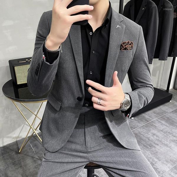 men's suits & blazers oimg suit two-piece male british korean version of slim business man dress, White;black
men's suits & blazers oimg suit two-piece male british korean version of slim business man dress, White;black
