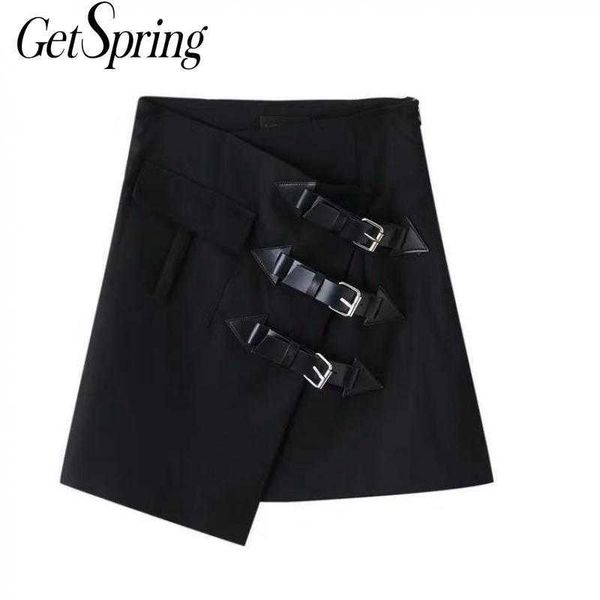 getspring women skirt patchwork irregular black short skirts asymmetry all match high waist s clothes 210601
getspring women skirt patchwork irregular black short skirts asymmetry all match high waist s clothes 210601