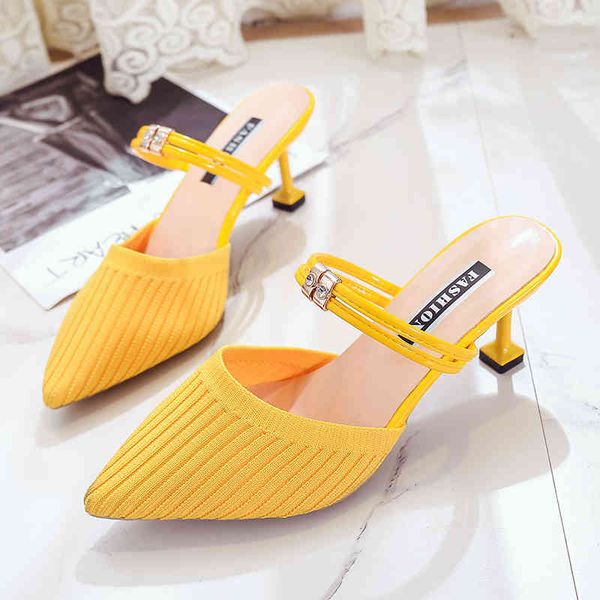 slippers summer women sandals high heel ladies pointed toe slip-on office pumps casual shoes sandalias mujer djgc, Black
slippers summer women sandals high heel ladies pointed toe slip-on office pumps casual shoes sandalias mujer djgc, Black