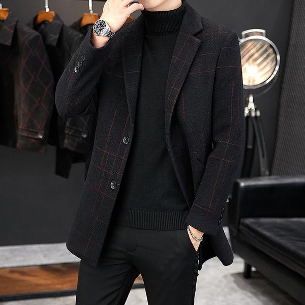 men's trench coats winter fashion windbreaker mid-length korean style self-cultivation youth woolen coat trend plus velvet thick, Tan;black
men's trench coats winter fashion windbreaker mid-length korean style self-cultivation youth woolen coat trend plus velvet thick, Tan;black