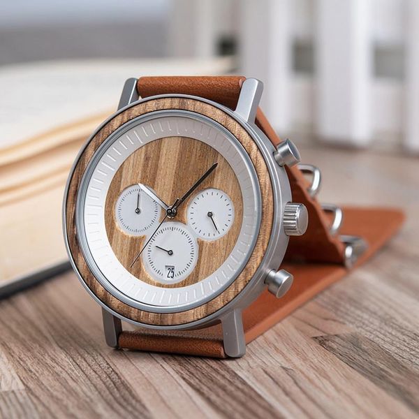 wristwatches bobo bird chronograph men's watches stainless steel man watch for men relogio masculino wooden male, Slivery;brown
wristwatches bobo bird chronograph men's watches stainless steel man watch for men relogio masculino wooden male, Slivery;brown