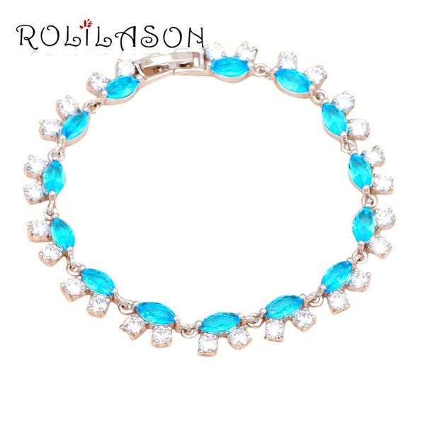 charm bracelets rolilason fantastic sky blue crystal zircon shining style silver wholesale retail wedding fashion jewelry tbs950, Golden;silver
charm bracelets rolilason fantastic sky blue crystal zircon shining style silver wholesale retail wedding fashion jewelry tbs950, Golden;silver