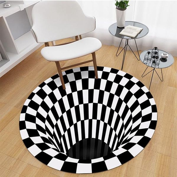 carpets 3d floor mat round carpet bottomless hole optical illusion area rug,anti-skid black&white doormat
carpets 3d floor mat round carpet bottomless hole optical illusion area rug,anti-skid black&white doormat