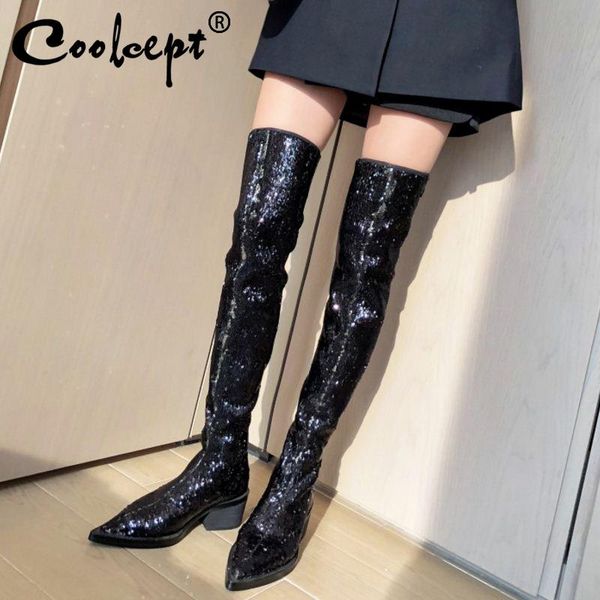 boots coolcept 2021 arrival bling fashion over the knee pointed toe slip on winter club lady footwear size 34-40, Black
boots coolcept 2021 arrival bling fashion over the knee pointed toe slip on winter club lady footwear size 34-40, Black