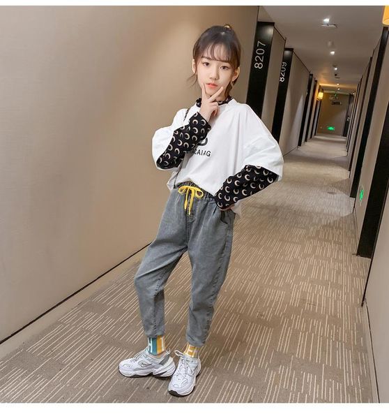 jeans teen girls kids patchwork spring fall girl pants denim for children clothes, Blue
jeans teen girls kids patchwork spring fall girl pants denim for children clothes, Blue