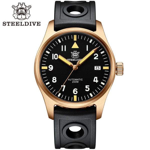 wristwatches steeldive bronze mechanical watches mens 200m waterproof automatic watch luminous diver sd1940s, Slivery;brown
wristwatches steeldive bronze mechanical watches mens 200m waterproof automatic watch luminous diver sd1940s, Slivery;brown
