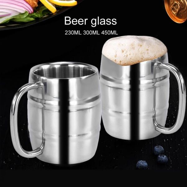 mugs 230/300/450ml double-layer portable stainless steel coffee beer mug drinking cup for kitchen dining bar tableware drinkware tool
mugs 230/300/450ml double-layer portable stainless steel coffee beer mug drinking cup for kitchen dining bar tableware drinkware tool