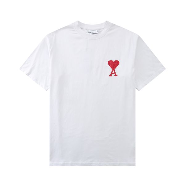 mens t shirt ami short side red love embroidery peach heart simple men and women loose casual round neck cotton couple t-shirt size s-2xl, White;black
mens t shirt ami short side red love embroidery peach heart simple men and women loose casual round neck cotton couple t-shirt size s-2xl, White;black