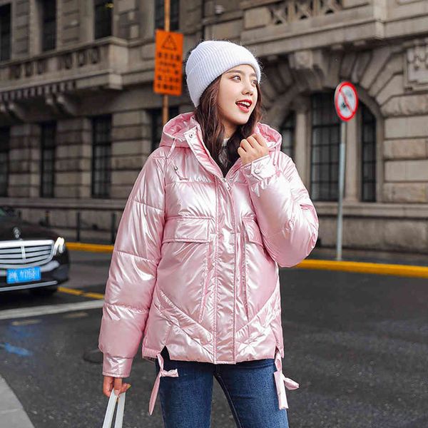 m-2xl short cotton coat female winter new korean loose bright surface pu cotton jacket coat fashion thickened parkas female 210416, Black
m-2xl short cotton coat female winter new korean loose bright surface pu cotton jacket coat fashion thickened parkas female 210416, Black