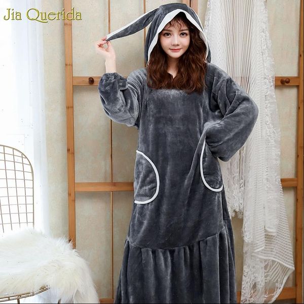 sleep dress girls night womens sleepwears gown flannel winter homewear long nightgown grey kawaii rabbit hooded sleeping student, Black;red
sleep dress girls night womens sleepwears gown flannel winter homewear long nightgown grey kawaii rabbit hooded sleeping student, Black;red