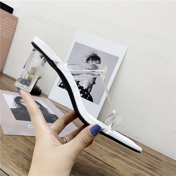 slippers women slides 7cm high heels mules fetish summer sandals transparent clear block wedding bridal chunky shoes 3cyn, Black
slippers women slides 7cm high heels mules fetish summer sandals transparent clear block wedding bridal chunky shoes 3cyn, Black