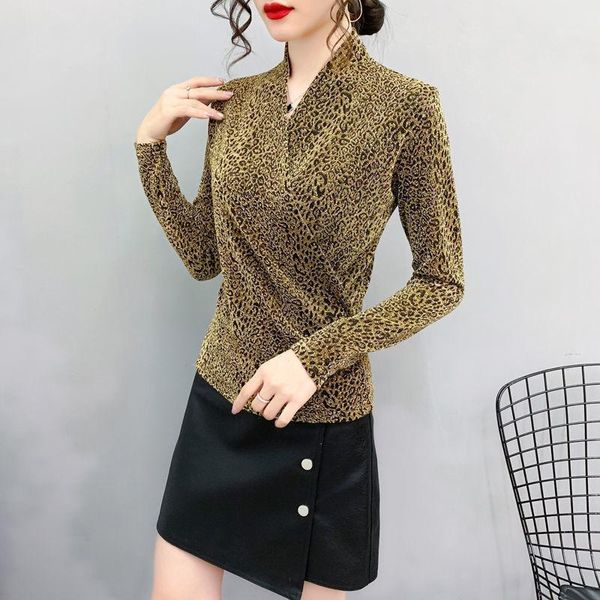 women's blouses & shirts blouse women shirt leopard print mesh autumn and winter long sleeve blusas mujer de moda, White
women's blouses & shirts blouse women shirt leopard print mesh autumn and winter long sleeve blusas mujer de moda, White
