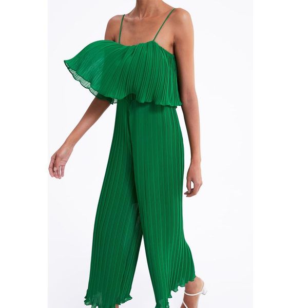 women's jumpsuits & rompers summer fashion women chiffon spaghetti strap backless pleated overall holiday beachwear female vacation clo, Black;white
women's jumpsuits & rompers summer fashion women chiffon spaghetti strap backless pleated overall holiday beachwear female vacation clo, Black;white
