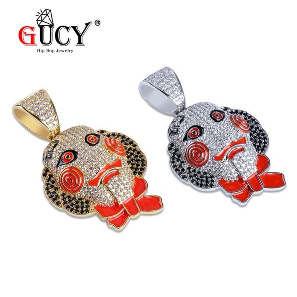 pendant necklaces gucy hip hop 69 saw clown necklace iced out cubic zircon horror movie theme men's charm gifts, Silver
pendant necklaces gucy hip hop 69 saw clown necklace iced out cubic zircon horror movie theme men's charm gifts, Silver