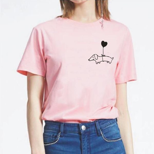 women's t-shirt women t shirt wiener dog print hipster dachshund lover tee femme casual plus size funny shirts for, White
women's t-shirt women t shirt wiener dog print hipster dachshund lover tee femme casual plus size funny shirts for, White