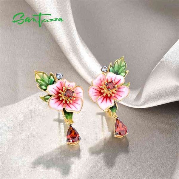 santuzza genuine 925 sterling silver drop earrings for women sparkling garnet cz delicate flower enamel party fine jewelry-a, Golden;silver
santuzza genuine 925 sterling silver drop earrings for women sparkling garnet cz delicate flower enamel party fine jewelry-a, Golden;silver